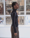BASERANGE Turtleneck T-shirt Sweater TTOMT Collection Organic Cotton Portugal BAS-TTOMT-CR-AU25-MURANO NAVY (UNDYED) (TTOMT-RI-000)